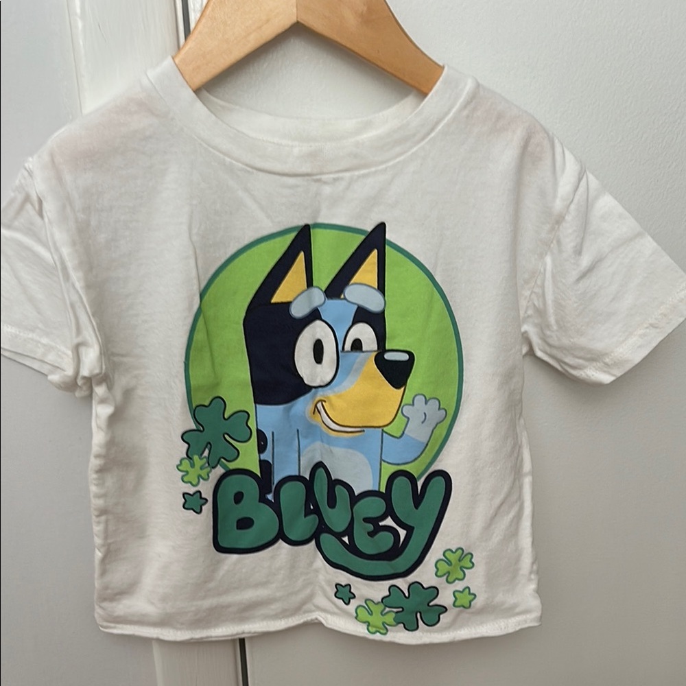 White and Blue Short Sleeve Tees with Playful Graphics